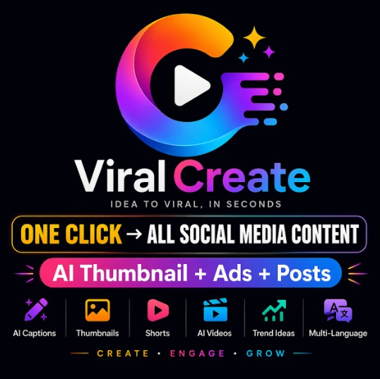 ViralX โ Idea to Viral, in seconds. AI Thumbnails, Ads & Posts.